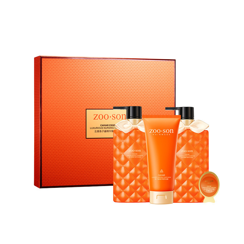 Zuoxiang Caviar Essence Zhenhui Luxury Care Combination Deep Cleaning Refrescante Shampoo Perfumado máscara para el cabello