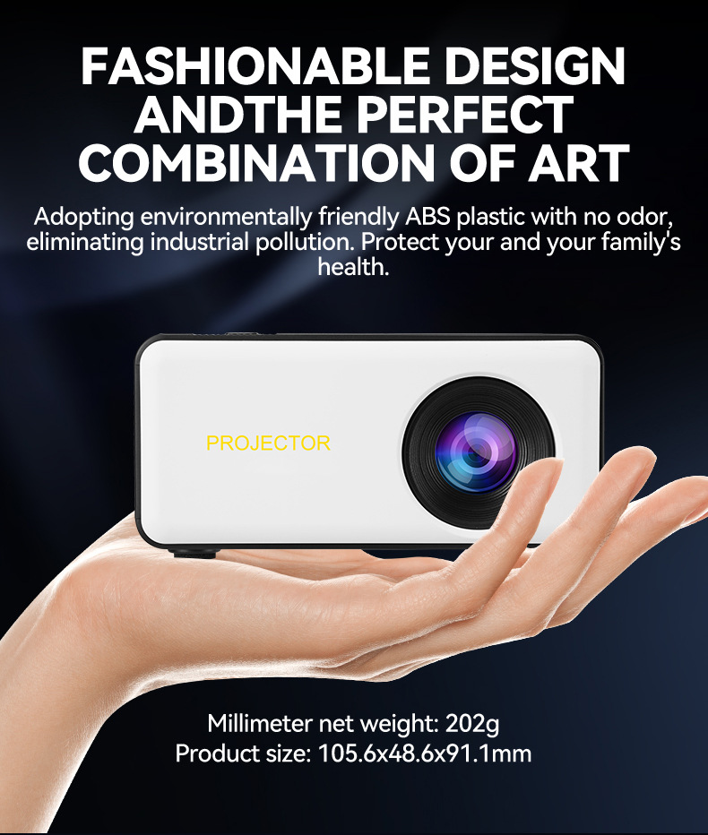 Beamer Schule Ultra HD Handy Wandprojektion Smart Home Kino tragbarer Projektor tragbare Projektion Bildschirmspiegelung