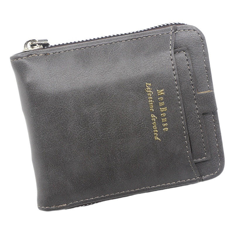 MenBense billetera para hombres dibujo de tarjeta corta posición multi-tarjeta de gran capacidad Monedero con cremallera para hombres cartera directa de fábrica suministro