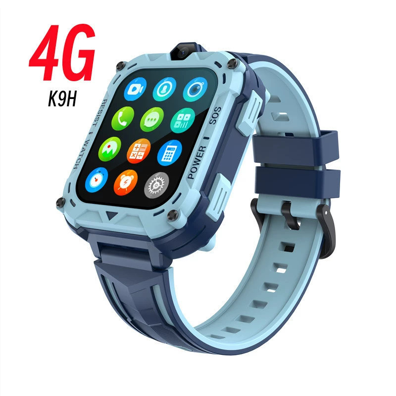 With synchronisation with phone, electric watch protected from dust, water and shock, bracelet, 4G, support function for all network communication standards, geolocation function