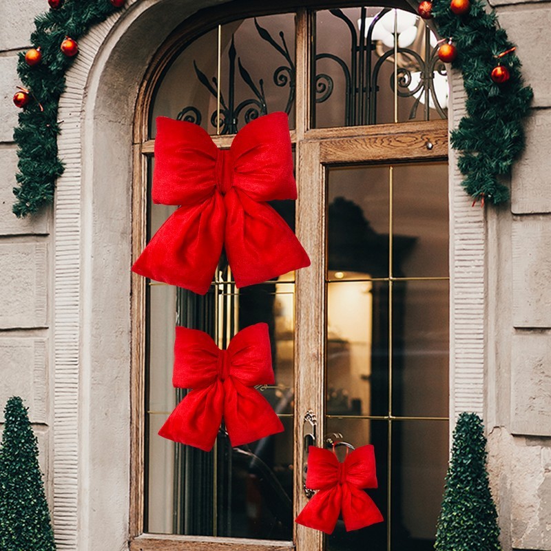 国境を越えた新しいクリスマス弓ホリデー装飾ペンダントショッピングモールウィンドウ装飾クリスマス装飾メーカー|undefined