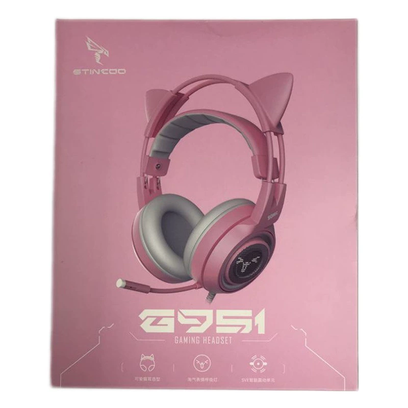 【Amazon】Наушники Somic/Somik G951SPINK накладные, для компьютера и игр, розовые, для женщин