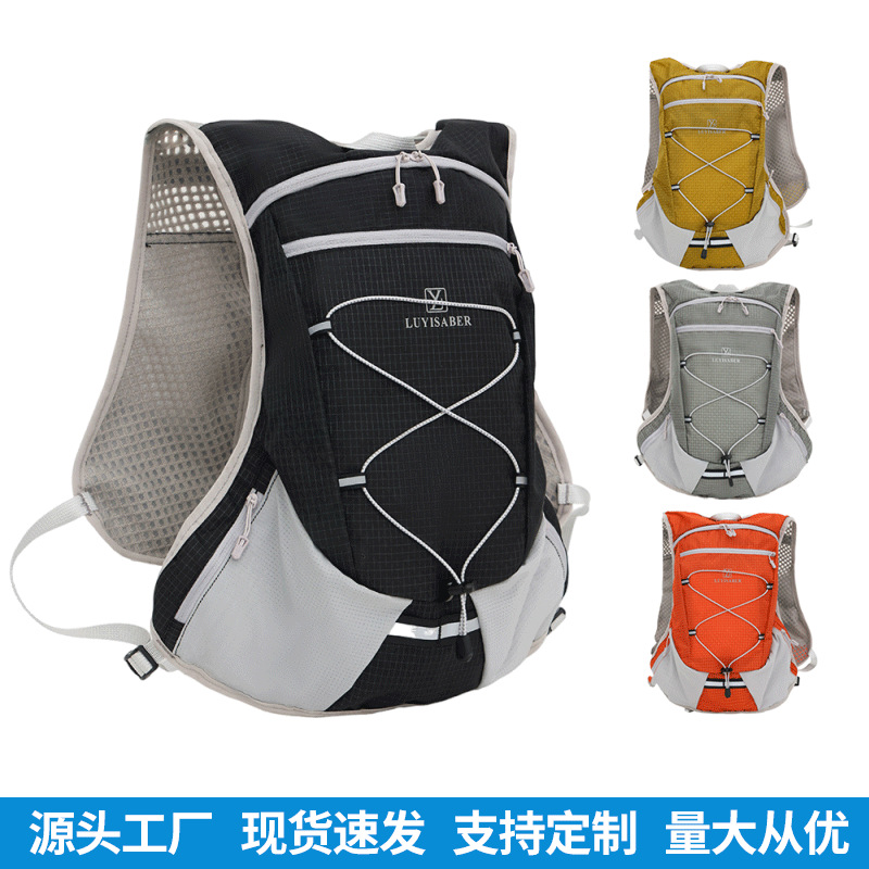 Mochila deportiva de venta caliente transfronteriza, bolsa de agua de conducción ligera multifuncional, transpirable y resistente al agua, mochila para correr resistente al desgaste