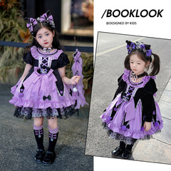 洛麗塔公主裙女童連衣裙2023秋冬新款洋氣卡通庫洛米美拉德蓬蓬裙