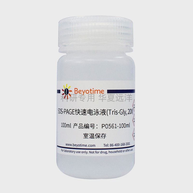 P0561-100ml SDS-PAGE快速电泳液(Tris-Gly, 20X)