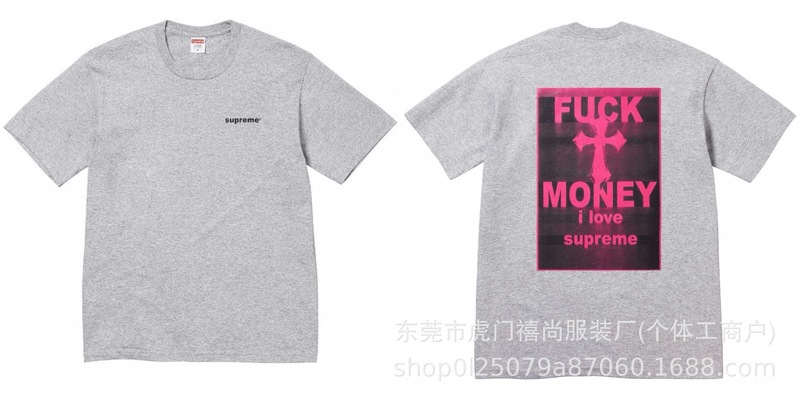 クロスボーダー 25ss アメリカントレンド Supreme ハイバージョン レタープリント ラウンドネック 半袖 ユニセックス ゆったり カジュアル Tシャツ|undefined