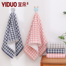 纯棉a类全棉纱布格子毛巾良品风礼品巾吸水柔软成人洗脸巾面巾