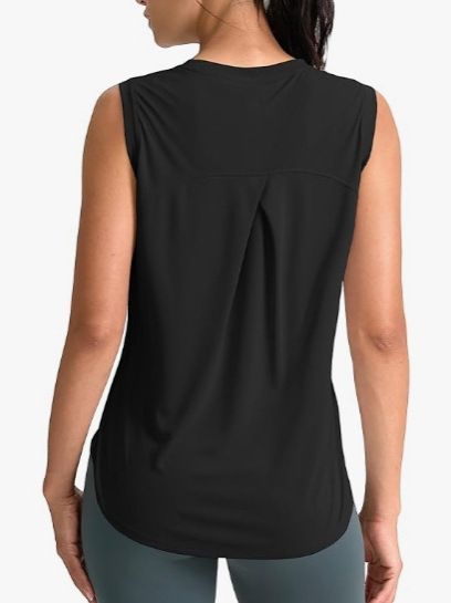 Amazon Women's Sleeveless Sports Top Breathable Lightweight Sports Tennis Yoga Shirt Sports Running Vest Women