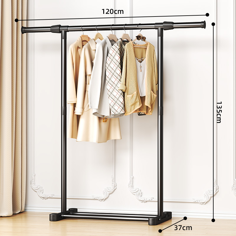 Tendedero piso a techo dormitorio doméstico colgar ropa plegable dormitorio interior simple almacenamiento móvil secado al sol perchero