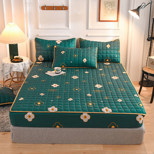 Fully Enclosed Quilted Fitted Sheet, Breathable Mattress Cover, Thickened Dust-Proof Mattress, Hotel Simmons Protective Cover, Non-Slip
