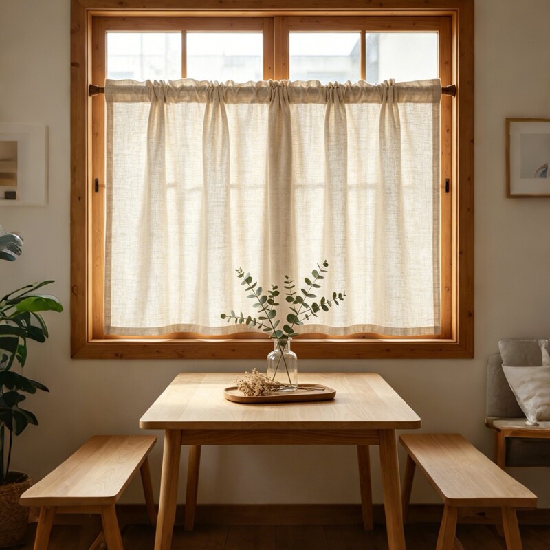 Amazon Cross-Border Direct Supply of Linen Yarn Coffee-Colored Short Curtains, Semi-Blackout Solid Color Kitchen Cabinet Bay Window Curtains Amazon Cross-Border Direct Supply of Linen Yarn Coffee-Colored Short Curtains, Semi-Blackout Solid Color Kitchen Cabinet Bay Window Curtains