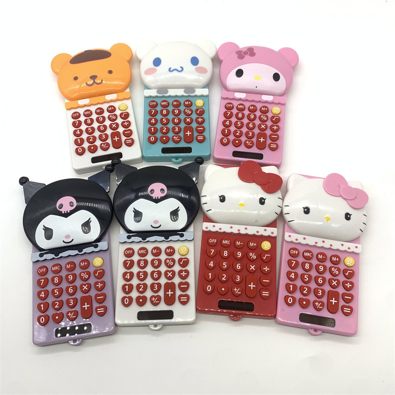 thumbnail image 4 of Sanrio perro de orejas grandes Calculadora push-pull estilo melodía Perro pudín solar de 8 bits Computadora Kuromi, 4 of 5