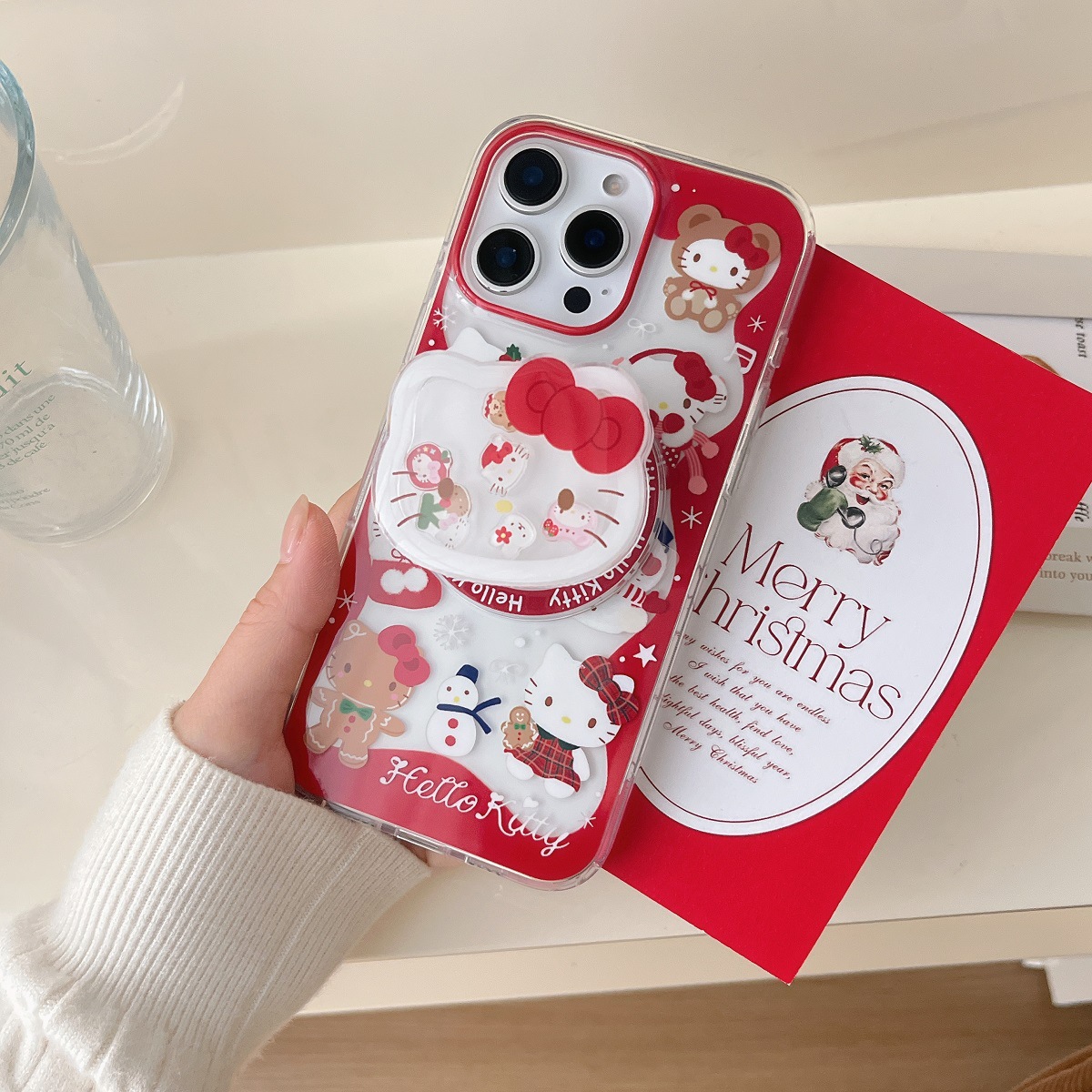 Navidad ins Gingerbread Man kt Funda para teléfono iphone15 16ProMax Apple 14 Shake Music 13 Femenino 16P