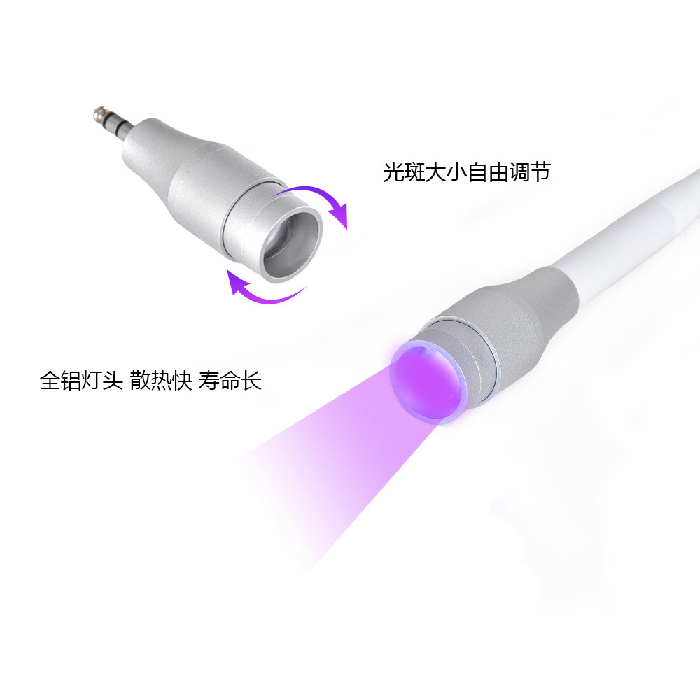 009 serie de lámparas UV tamaño de punto ajustable pestañas manicuras UV pegamento led accesorios de lámpara de curado de luz violeta