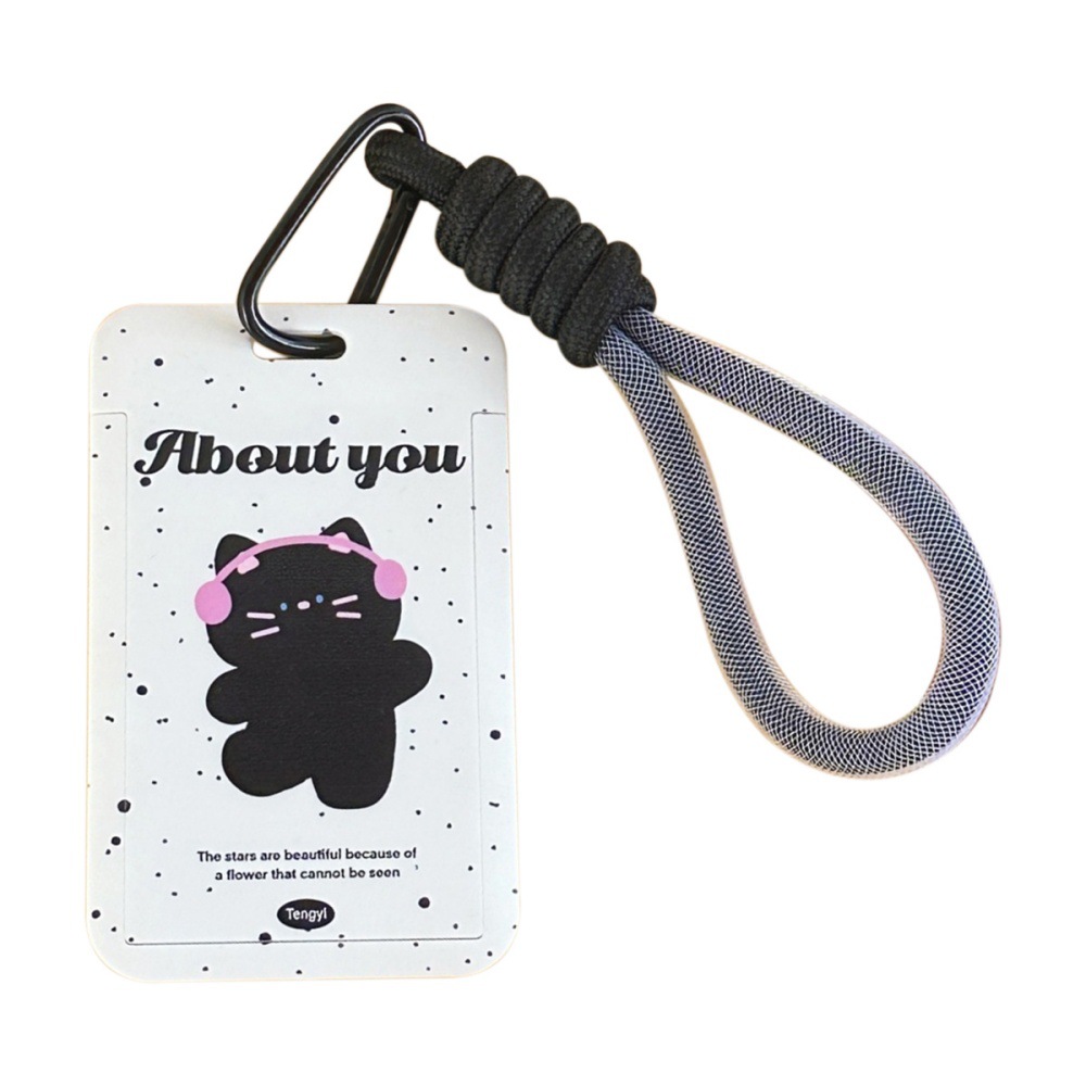 Tengyi original encantador cartón de dibujos animados del campus cubierta de tarjetas con cuerdas de suspensión de la niña cubierta de decoración de tarjetas de comida de autobús cubierta protectora