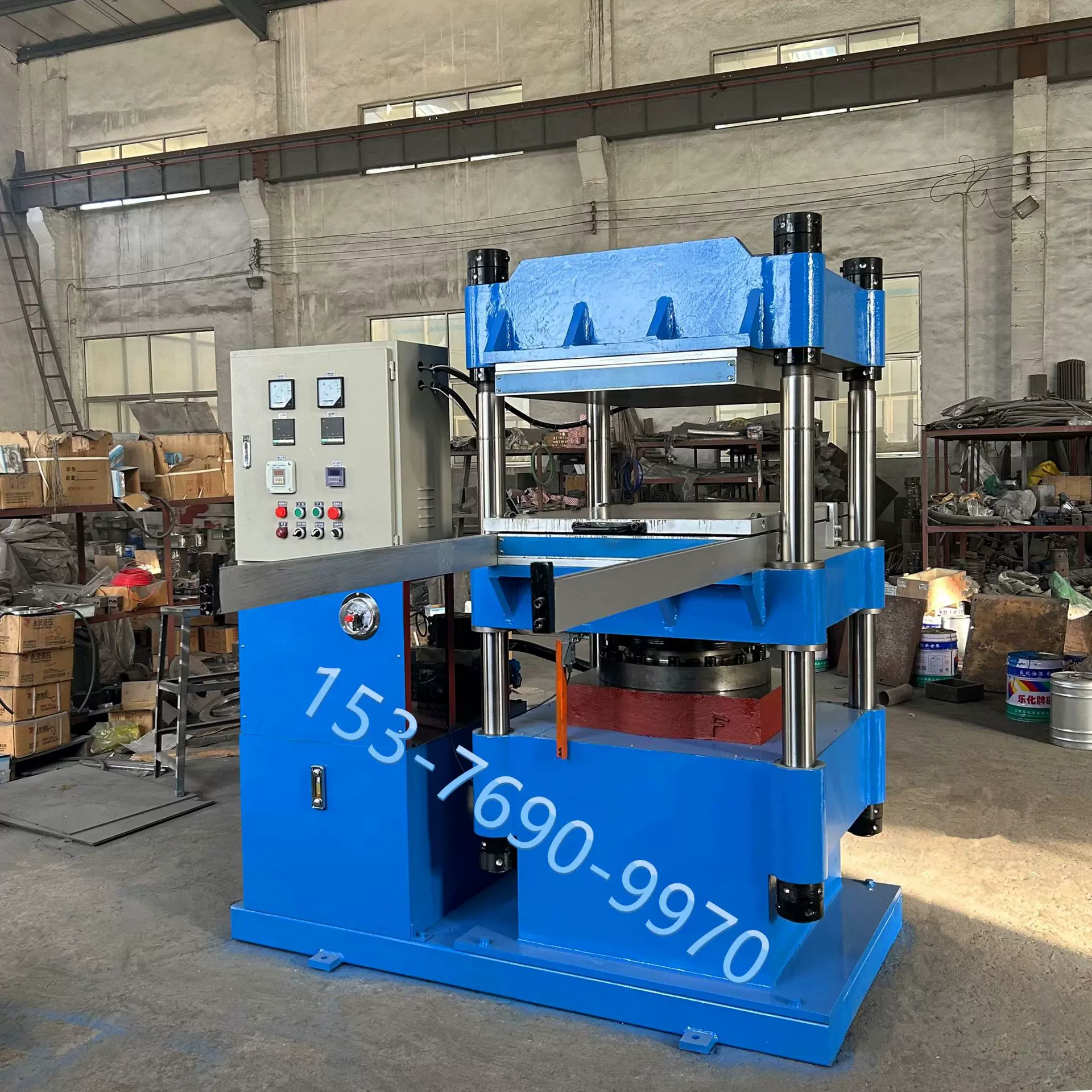 100吨平板硫化机实体厂家 四柱热压机 全自动节能橡胶硫化机