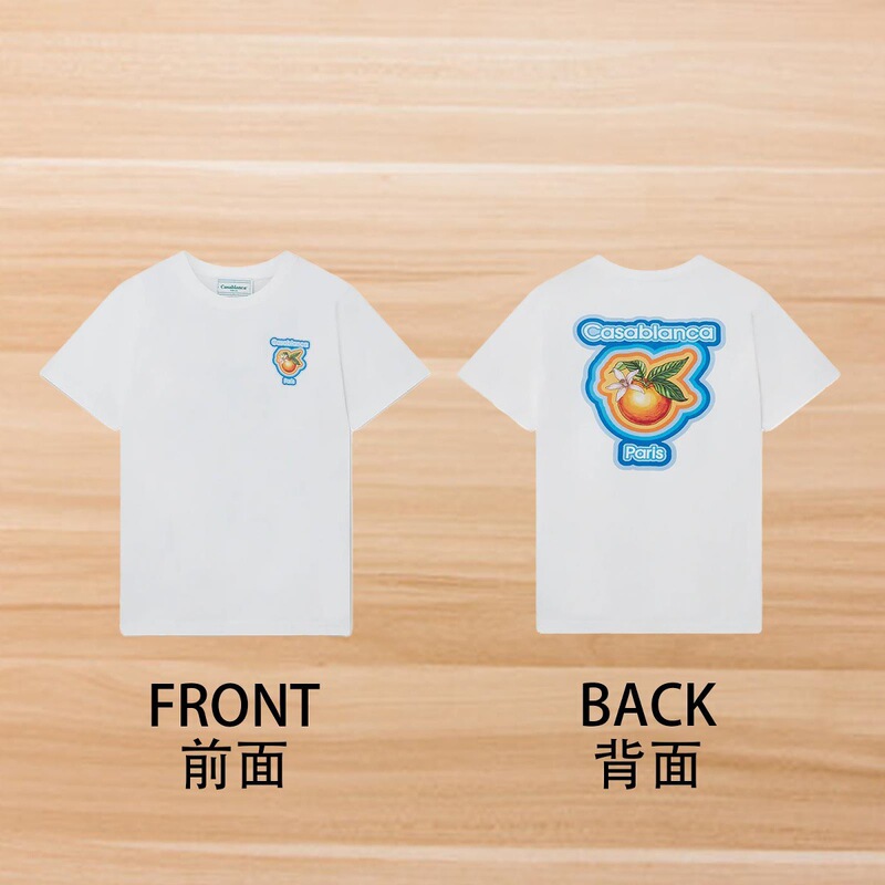 カサブランカ カサブランカ 半袖 ヘビーウェイト 260g アメリカのトレンド ブランド ニッチ ルーズ ハイストリート Tシャツ|undefined