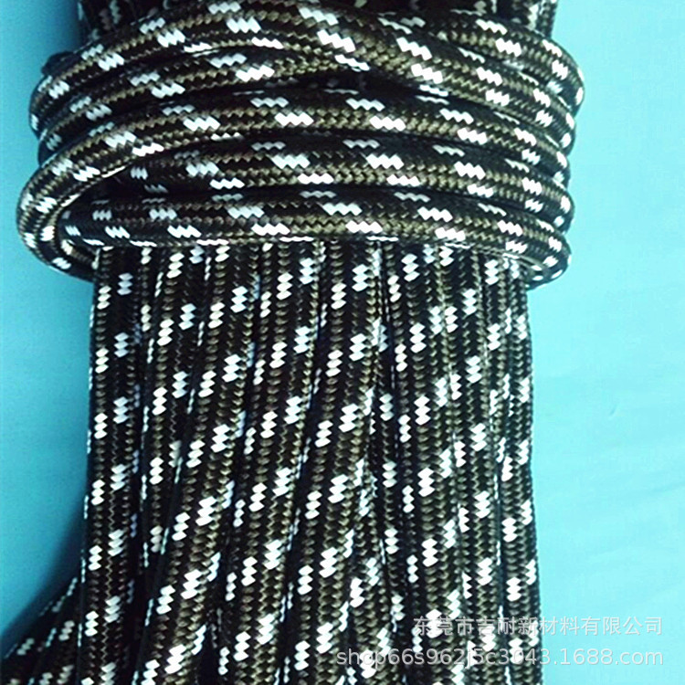 黑/白色尼龙绳高强涤纶绳黑白跳点绳间色绳子斑点绳多规格