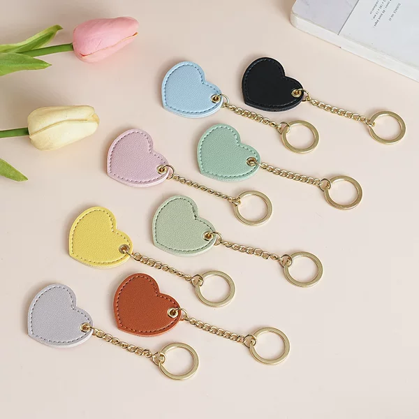 Cross-border jewelry pendant love leather key chain cute bag key chain pendant car key pieces