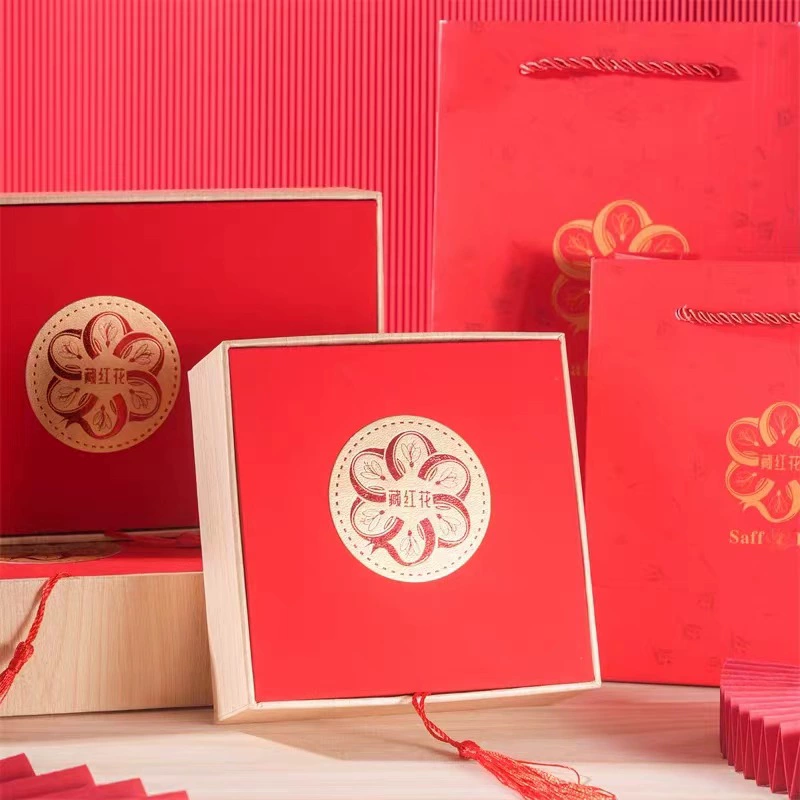 Заводская новая иранская шафрановая коробка из дерева с оригинальной текстурой, одинарная и двойная, 5г 10г, подарочная коробка, картонная упаковка