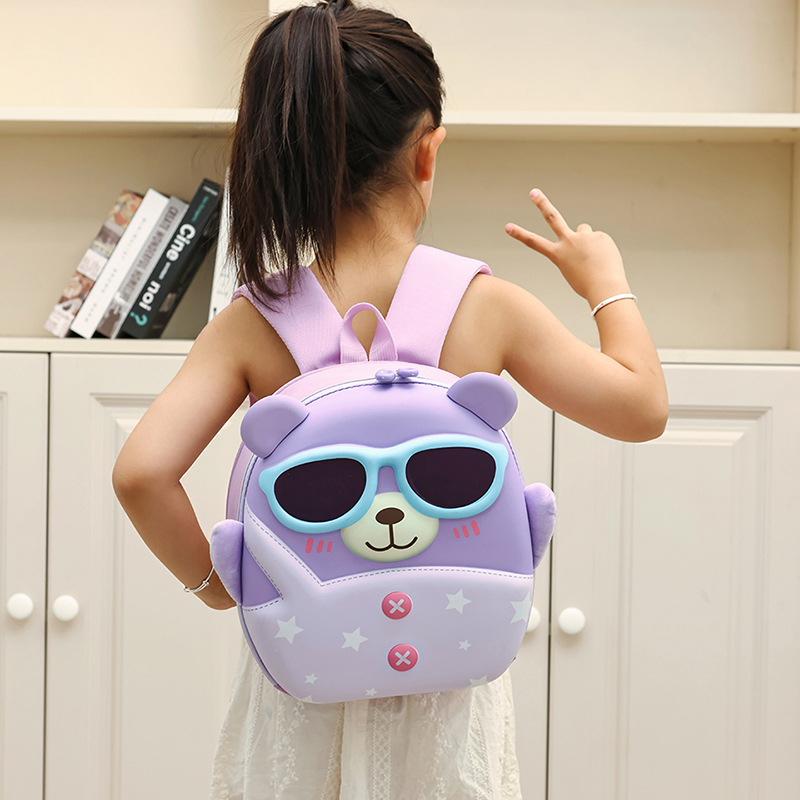 Caricatura encantadora oso, mochila de huevo ligera para niños y niñas, jardín de infantes, mochila de bebé, nueva moda de mochila infantil