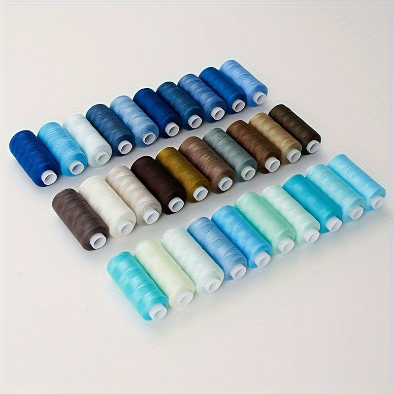 Hilo de coser hecho a mano de 10 colores, línea de cinta fija en caja, bolsa de plástico, juego de hilo de coser de color fijo de 400 yardas