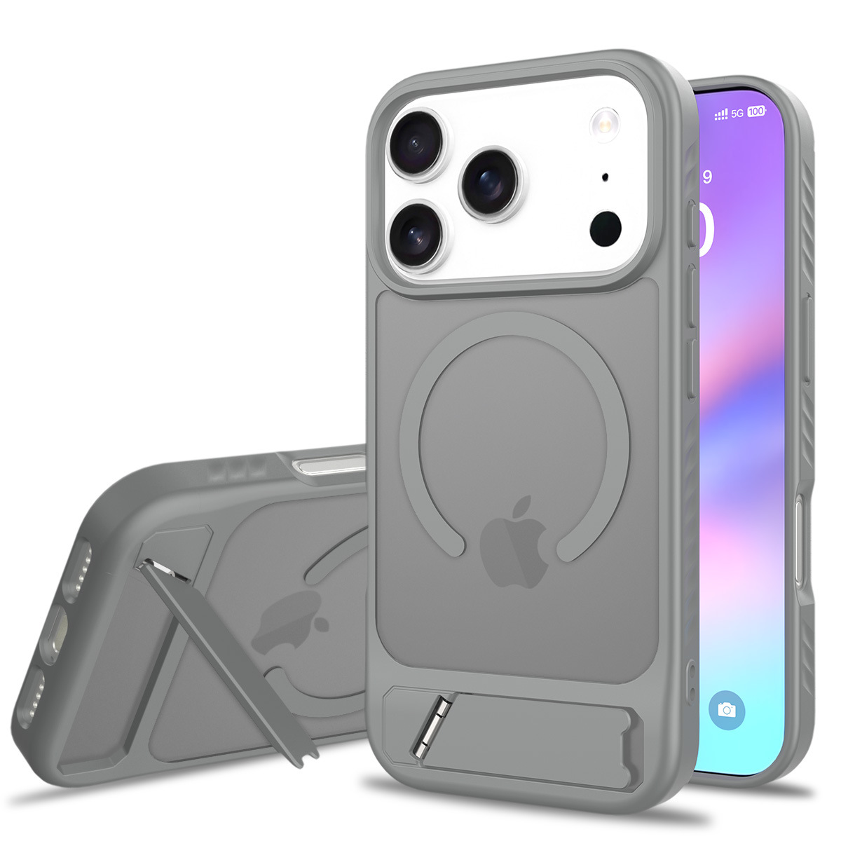 Aplicable a Apple iPhone 17 Pro Fengshang soporte caso de teléfono móvil en forma de soporte incrustado cubierta de absorción magnética 17AIR