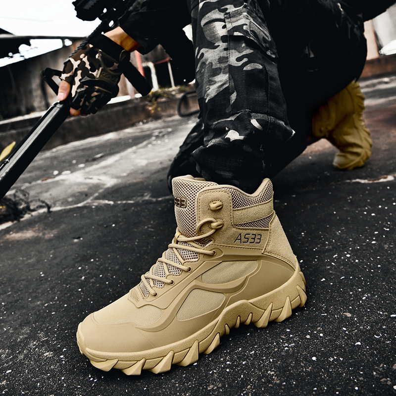 Magnan transfronterizo gran ventilación botas tácticas tropas especiales al aire libre caminata desgaste entrenamiento botas de combate botas militares de alto nivel