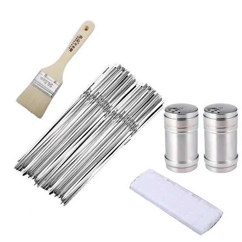 BBQ iron skewers, stainless steel mutton skewers, barbecue skewers, barbecue utensils, household signature tools and supplies, one piece