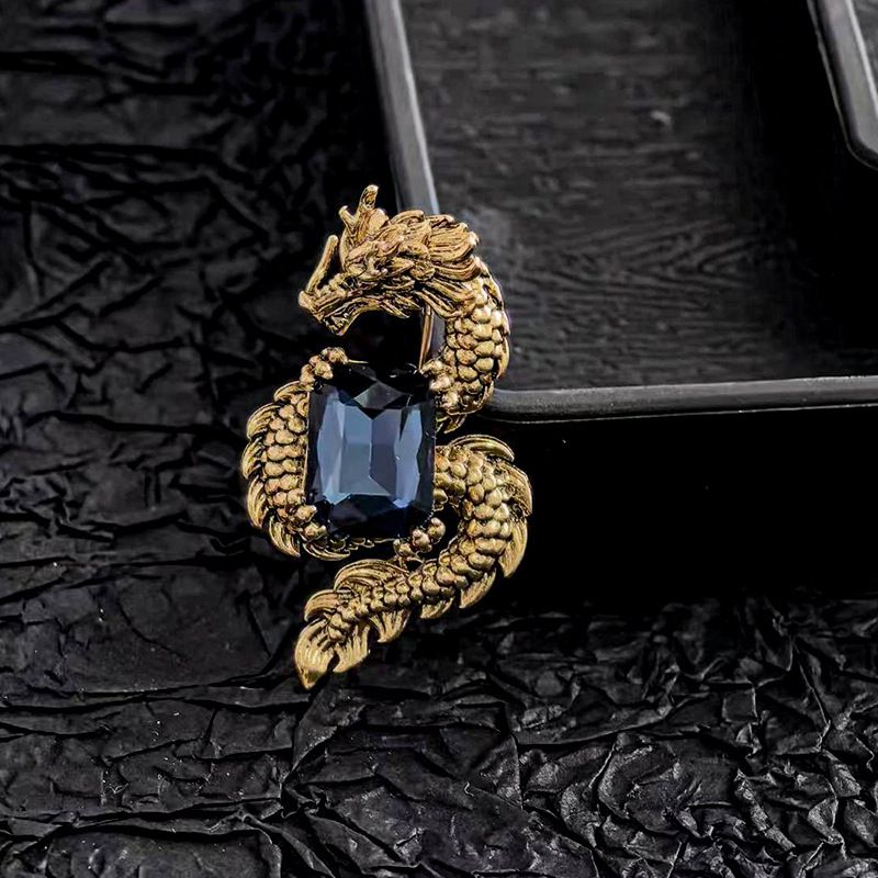 Spilla a forma di drago vintage per uomo, distintivo da revers_voghion.com