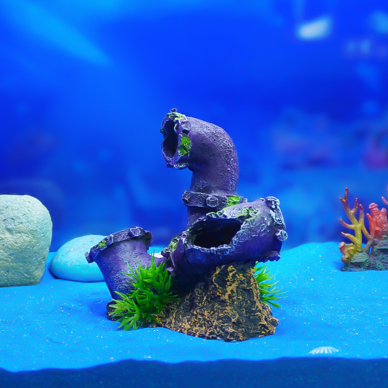 Fabulosa celebridad de Internet, paisajismo de peceras, tuberías de aguas residuales gastadas, decoración de peces y camarones, escondite de agujeros, decoración de acuarios, venta al por mayor transfronteriza