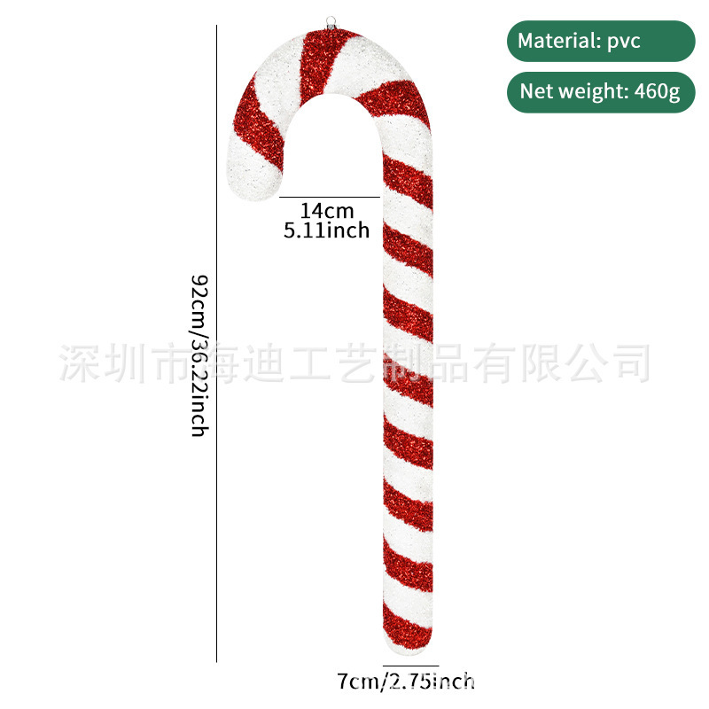クロスボーダー 40-90 センチメートルクリスマス装飾赤と白のスパンコール杖装飾品クリスマスツリー装飾ダンス小道具|undefined