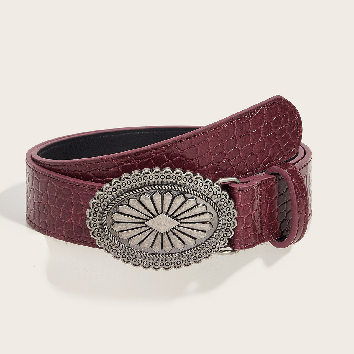 IG Style Retro Solid Color Pu Leather Alloy Women's Leather Belts display picture 6