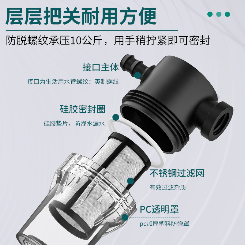 パイプフィルターアクセサリー フィルターネット フィルターヘッド シールリング 水道水 4分 6分 1インチ 浄水器用|undefined