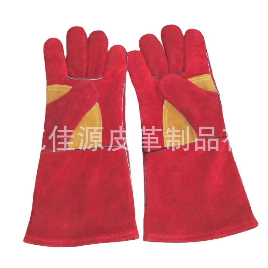 牛二层皮电焊手套防切割手套劳保手套焊工手部防护手套
