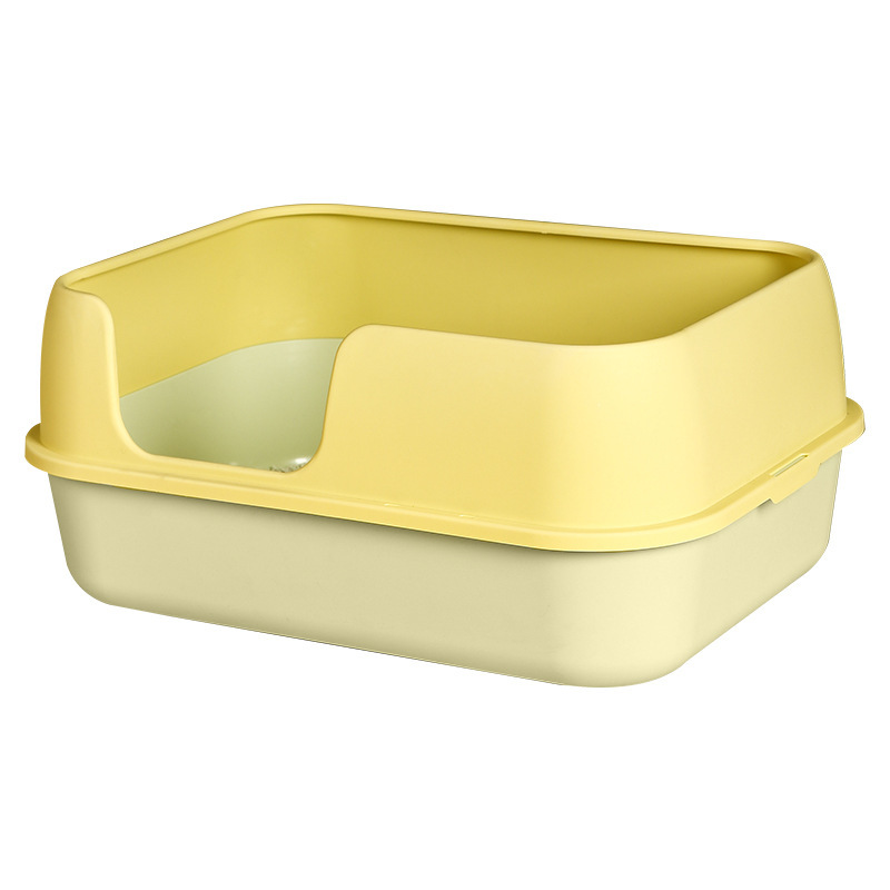 Lavabo de arena para gatos, inodoro para gatos semicerrado de gran tamaño, todo abierto, lavabo de arena extra grande para gatos para evitar salpicaduras externas, lavabo de heces para gatos, mascotas