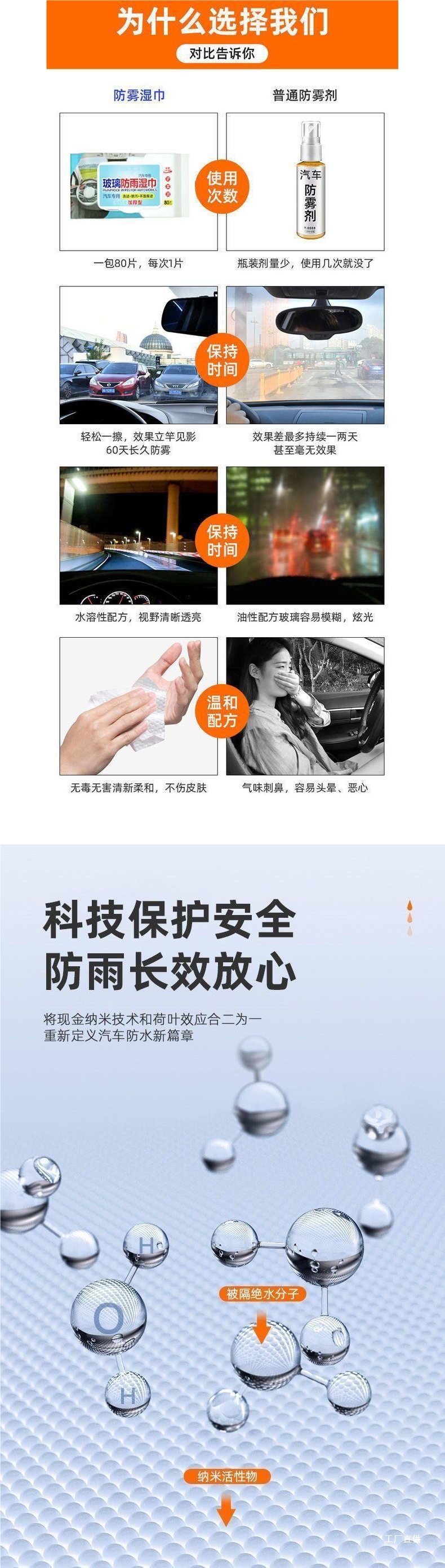 Anti-Fog Agent Car Windshield Rainproof Spray Car Anti-Fogging Car Winter Window Long-Lasting Defogging Peihui