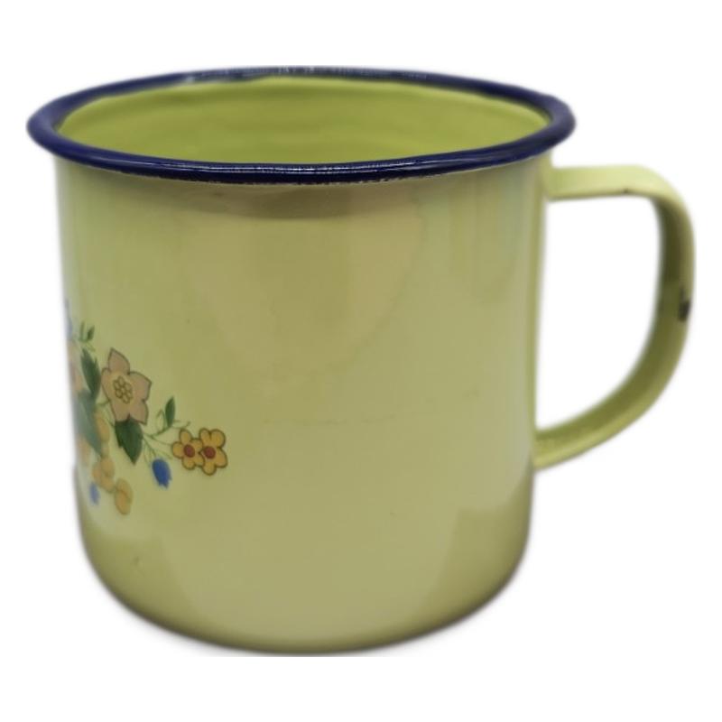 Taza de esmalte de 8 pulgadas Taza de esmalte clásica nostálgica Taza de agua Taza de té retro Taza de té Taza de esmalte antigua Tienda departamental de un yuan image 5