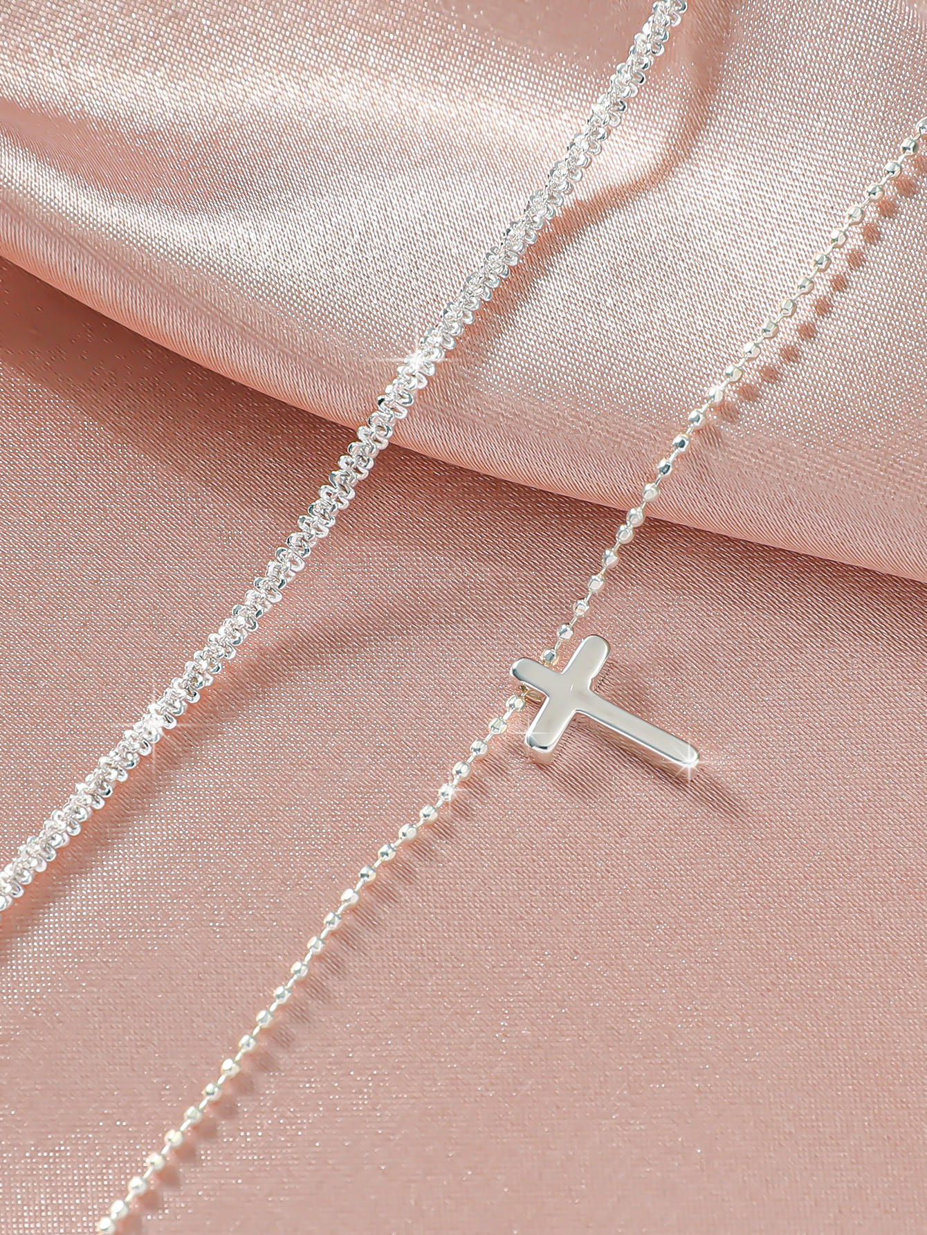 15g Weight Anklet Classification 1 Piece Quantity Casual Occasion Alloy, Copper Material Cross Pattern Women's Gender Beach, Simple Style Style Wholesale Jewelry Beach Simple Style Cross Alloy Copper Anklet 15