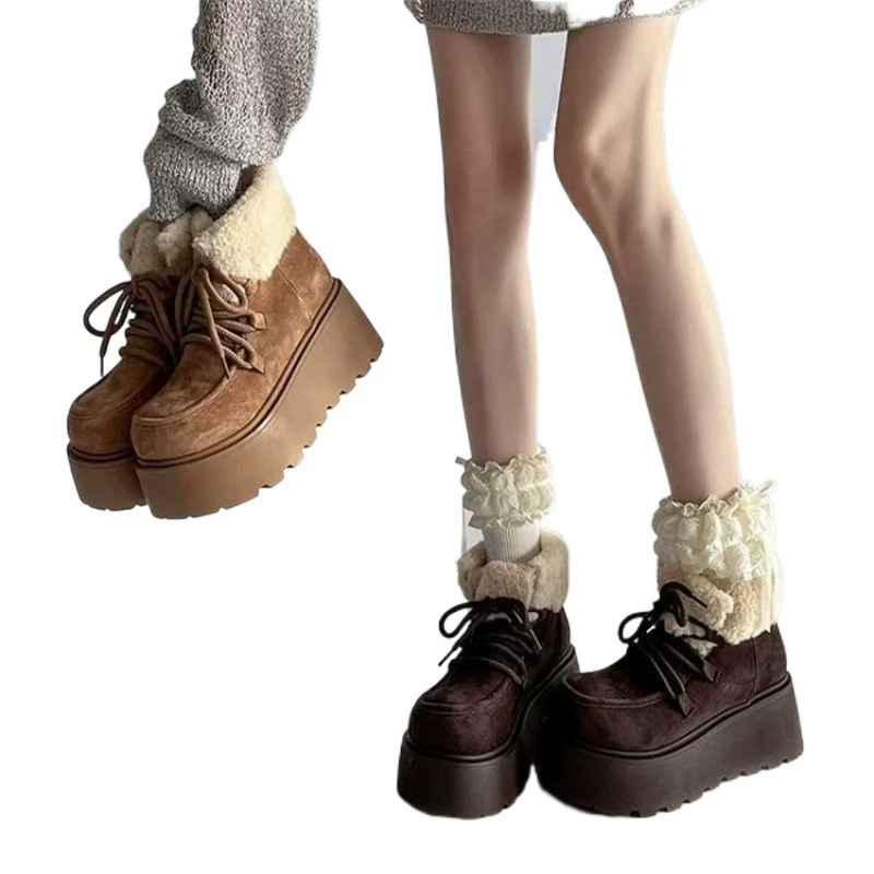 Non-slip warm low boots platform, wholesale