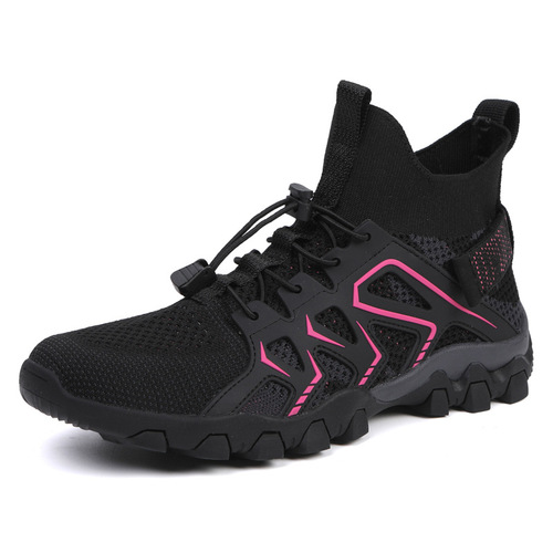 Outdoor hiking shoes, water sports shoes, cross-border river tracing shoes, European and American large size men's breathable high-top mesh hiking shoes
