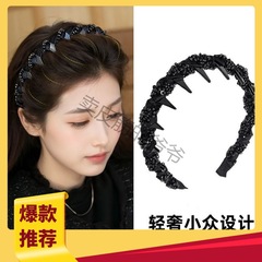 ルイ・パリ王女ヘアバンドライト高級レディース新作ふわふわハイヘアピンヘアバンドル洗顔ヘッドバンド