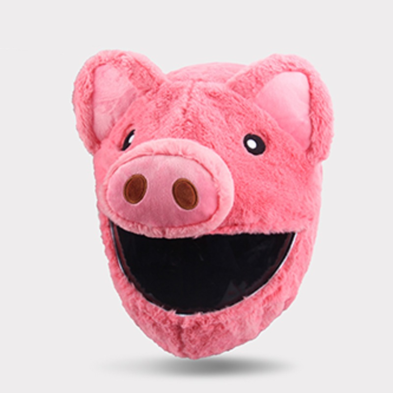 Cross-Border Foreign Trade Wholesale Motorcycle Helmet Covers Stitch Pikachu Santa Claus Cartoon Plush Animal Masks