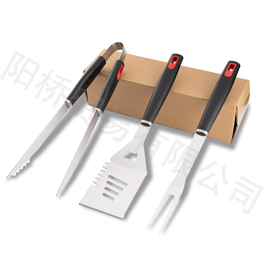 Barbacoas combinación barbacoa herramientas fábrica directa Amazon plástico mango barbacoa al aire libre PARRILLA de acero inoxidable traje