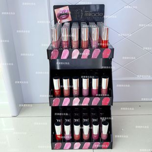 Cross-border New Miracle Display Stand Waterlight Mirror Lip Gloss Doodle Lip Moisturizing Pearlescent Lip Gloss Lipstick