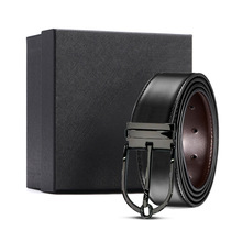 现货新款热销深棕皮带针扣男士真牛皮二层高级感休闲腰带厂家定制