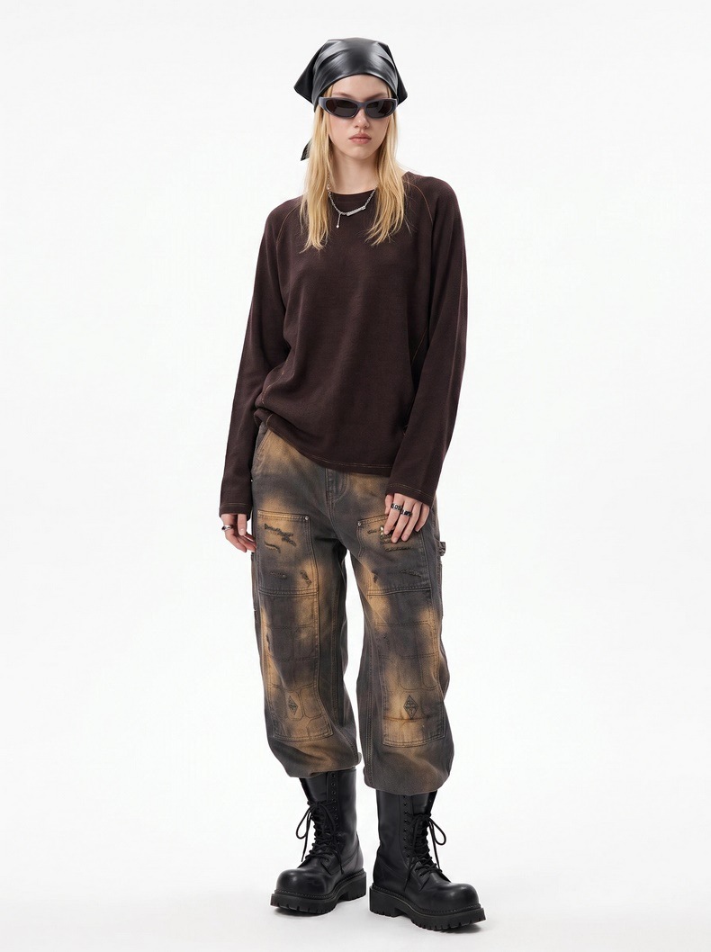 Inflation Color-Block 100g Long-Sleeve Tee