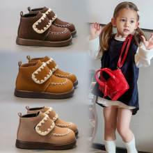 复古儿童小皮靴2025年春秋爆款皮面女宝宝厚度乐福鞋时尚百搭单靴