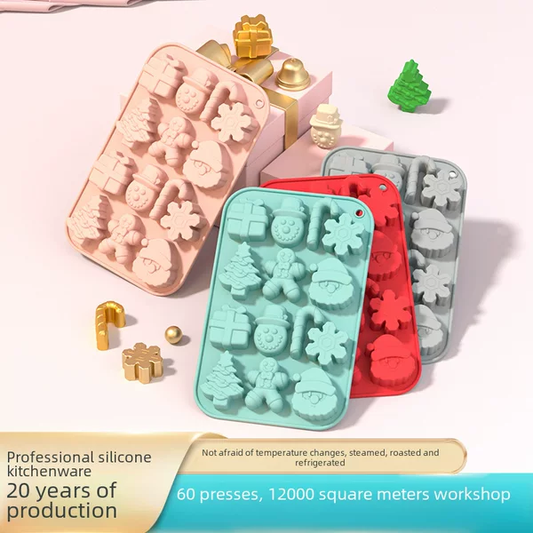 Epoxy mold in stock soft candy silicone chocolate Christmas cake mold grinding tool Ice Cream Ice Cube DIY baking
