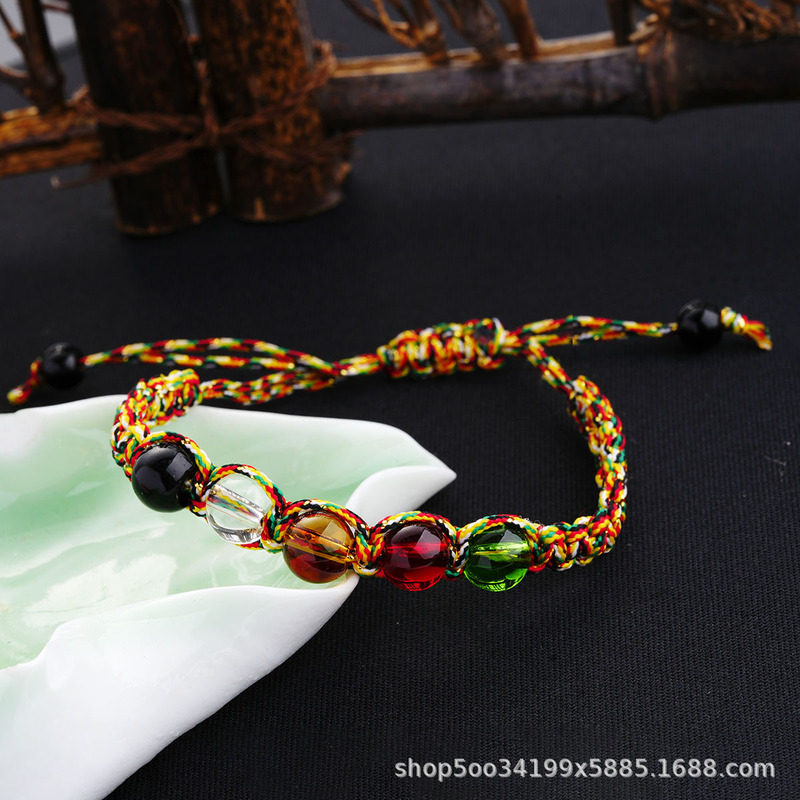 Dragon Boat Festival Colorful Rope Bracelet Hand-Woven Five-Element Beads Colorful Transfer Beads Red Rope Wholesale Cross-Border Hot Sale Dragon Boat Festival Colorful Rope Bracelet Hand-Woven Five-Element Beads Colorful Transfer Beads Red Rope Wholesale Cross-Border Hot Sale